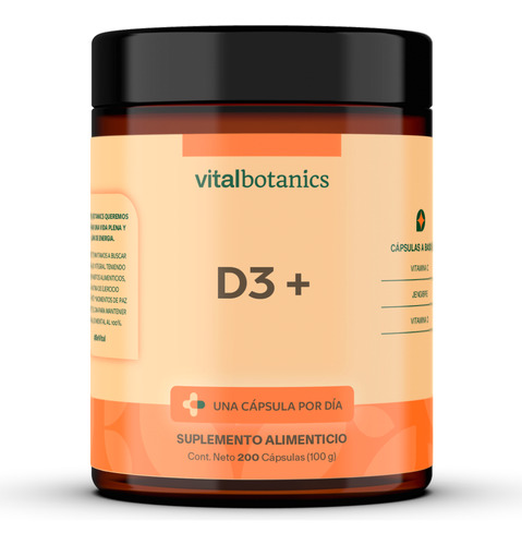D3+ Vitamin C Complex 200 Caps Vitalbotanics