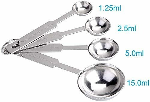 Narce 4pcs Cucharas Medidoras | Juego De Cucharas De Metal D