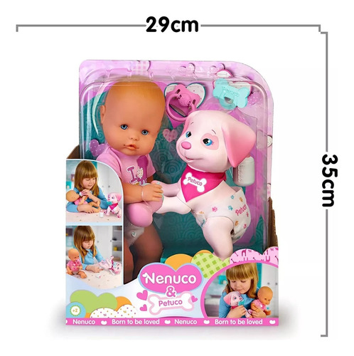 Bebote Nenuco Y Su Perro Petuco, Cuerpo Duro 35 Cm