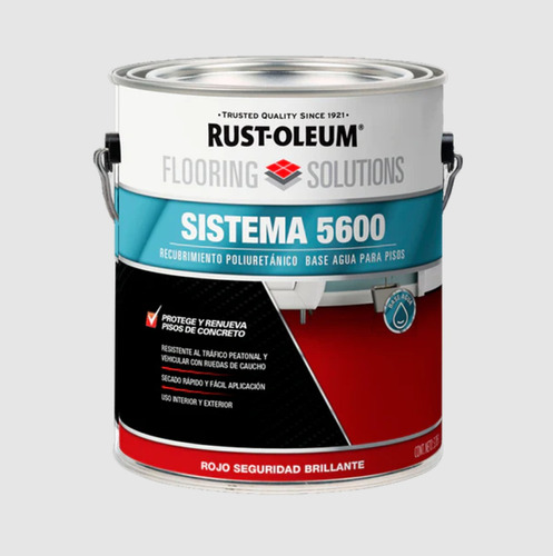 5600 Poliuretano Para Pisos Base Agua Rust Oleum X 3,78 Lt.