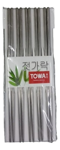 Hashi De Inox 5pares (22,5cm) Quadrado Towa