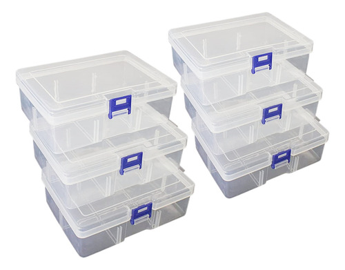 Caja Organizadora De Plástico Transparente De 6 Piezas, Caja