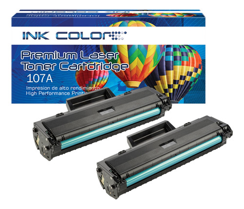 2 Toner Genérico Para Laser 107a 107w Mfp135 Mfp137 105a Bk