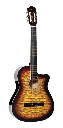 Violão Acústico Nylon Artístico Cutway Flamed Vogga Vca226nc