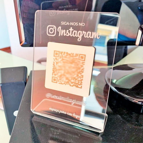 Imagem 3 de 3 de Placa Instagram Em Acrílico E Mdf Gravado Laser
