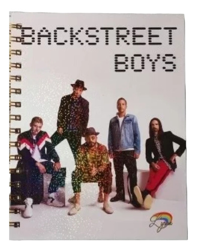 Cuaderno Backstreet Boys Holográfico Hojas Con Esquelas 
