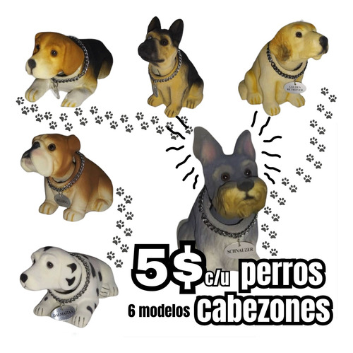 Muñeco De  Perros Cabezones 