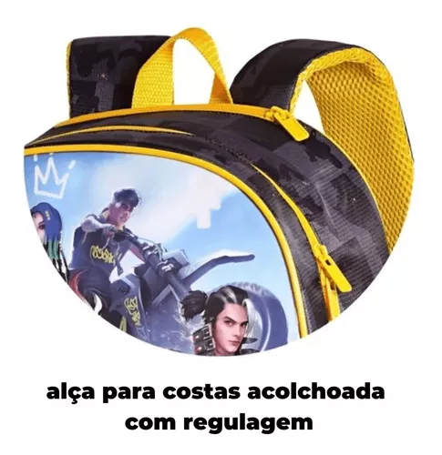 Mochila Escolar Masculino Feminino Free Fire Volta Às Aulas