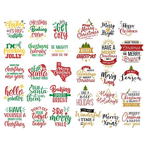 Colorful Christmas Blessing Words Decoration Album Plan...