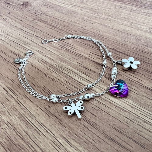 Imagen 6 de 9 de Pulsera De Plata 925 Cristal Swarovski Mujer Agálea Joyeria