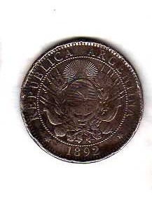 Moneda Argentina ** 2 Centavo De Patacon ** Año 1892