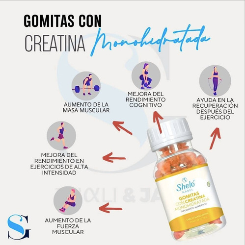 2 Gomitas Con Creatina Monohidratada/ Rendimiento + Regalo