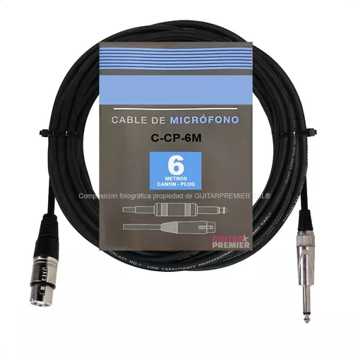 Temporada motivo Vientre taiko Cable Para Micrófono Canon Plug Xlr 6 Metros Reforzado Metal