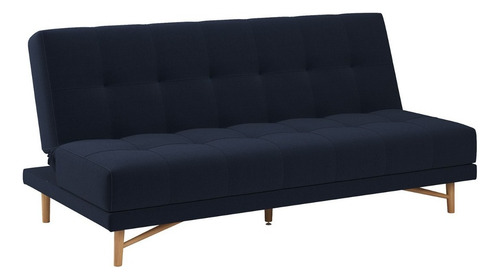 Sofá Cama 3 Lugares Bossa Nova 190cm Linho Azul Marinho