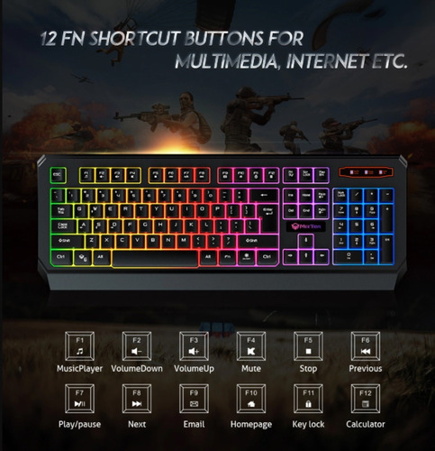 Teclado Impermeable Para Juegos Con Retroiluminación K9320