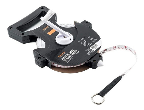 Imagem 3 de 4 de Trena Fibra De Vidro Com Enrolador Famastil 100 M X 13mm
