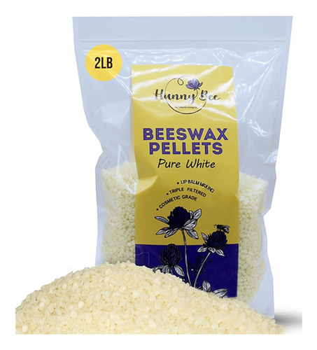 Hunnybee Beeswax Pellets 2lb, Cera De Abejas 100% Pura Para 