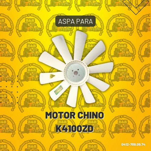 Aspa Para Motor Chino K4100zd