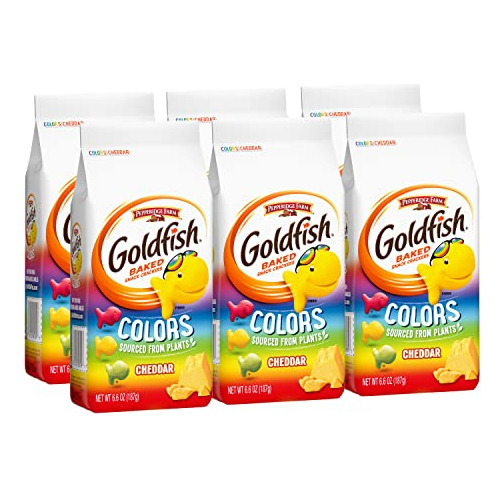 Galletas Goldfish De Queso Cheddar, 6.6 Oz (pack De 6)