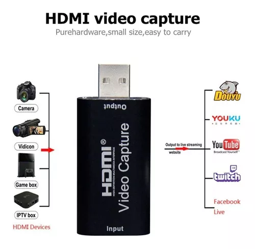 Capturadora De Video Hdmi A Usb Para Obs Zoom Celular Gamer — LST