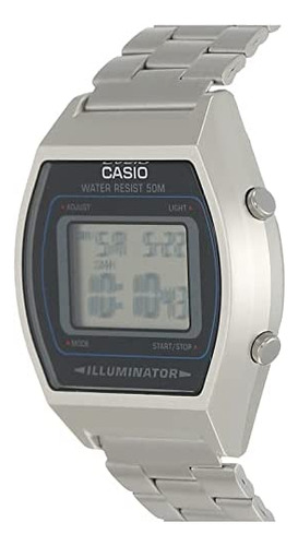 Casio B640wd-1a Reloj Retro Plateado De Acero Inoxidable Par