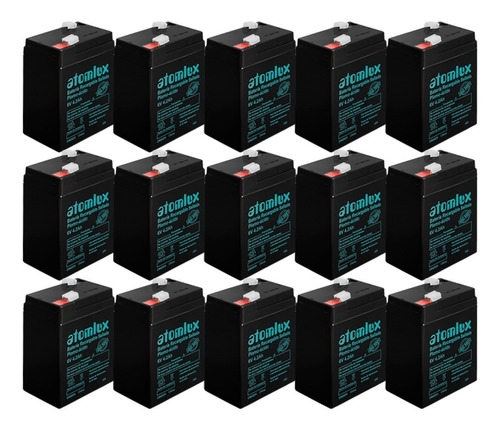 Bateria Atomlux Pack X 15 Gel 6v 4,2ah Recargable Luz Ups 