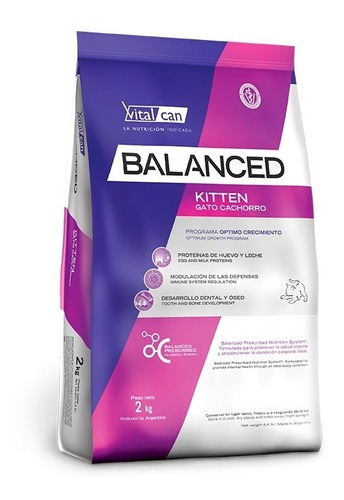 Alimento Vitalcan Balanced Kitten 2kg