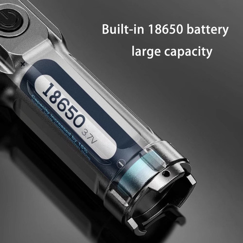 Linterna Super Shock Defense Con Alcance Usb 500m, 2 Unis