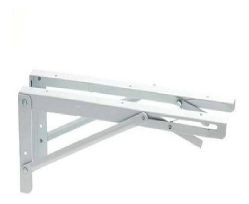 Imagem 1 de 2 de Kit 06 Pares De Suporte Dobrável P/ Mesas 50cm Branco