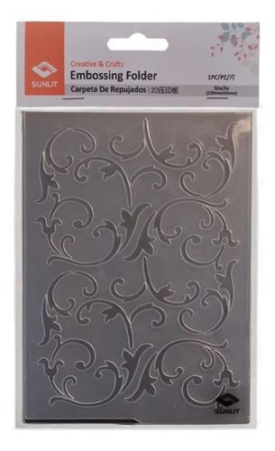 Placa De Textura Alto Relevo Embossing 18x13cm Arabescos