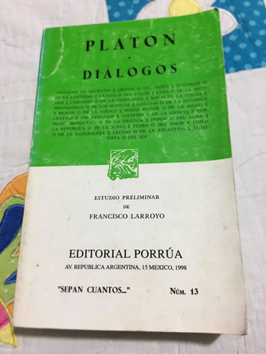 Diálogos Autor Platón Editorial Porrúa