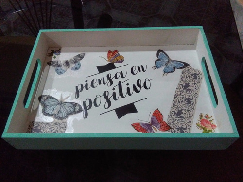 Bandejas Decoradas En Decoupage Trabajo Artesanal