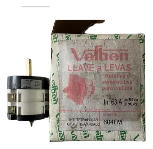 Llave A Levas Rotativa Para Embutir Vefben 604fm 63a 380v