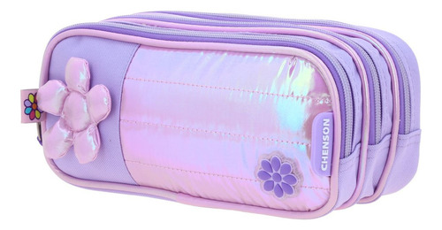 Lapicera Chenson Escolar Happy Girl Flof Hg70330-v Lila Flor Lila Floreado
