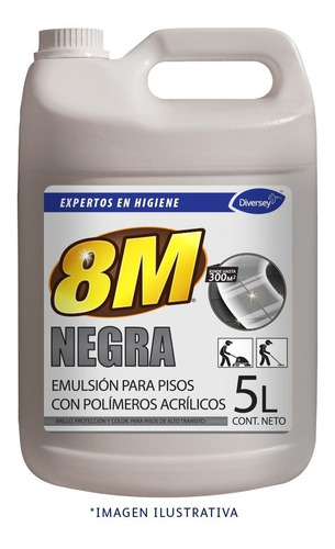 Cera Negra Emulsionada 8m Negra Diversey X5l