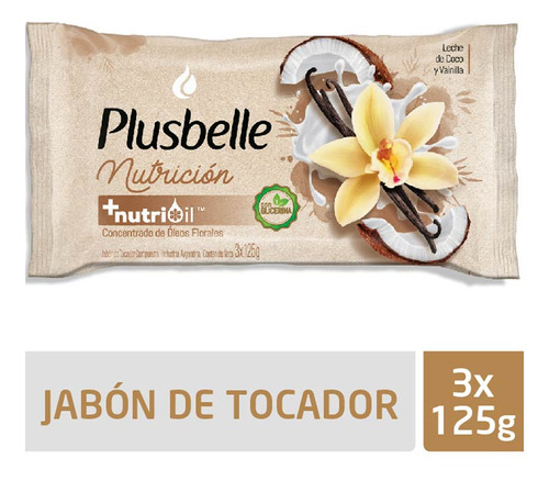 Jabon Tocador  Relajacion 3x125 Gr Plusbelle Jabon De Tocad
