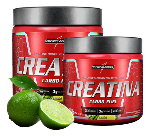 Creatina Integralmédica 300g Sabor Limão Força Esportes Foco
