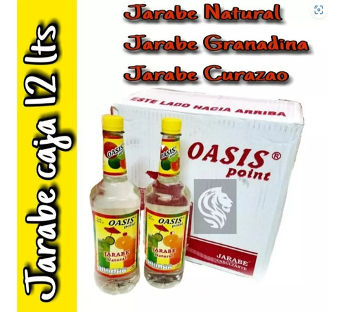 Caja Jarabe 12pack 1l Natural Endulzante Bebidas Oasis Point