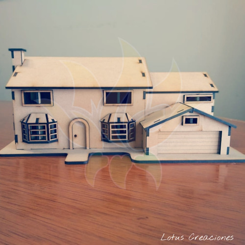 Casa Los Simpson Para Armar Puzzle 3d -corte Láser-