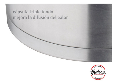 Bateria De Acero Inoxidable Tapa Colador Hudson 6 Piezas Ofi Plateado
