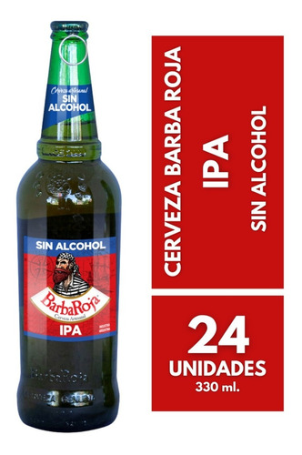 Cerveza Barba Roja Ipa Sin Alcohol Pack X 24 X 330ml. --