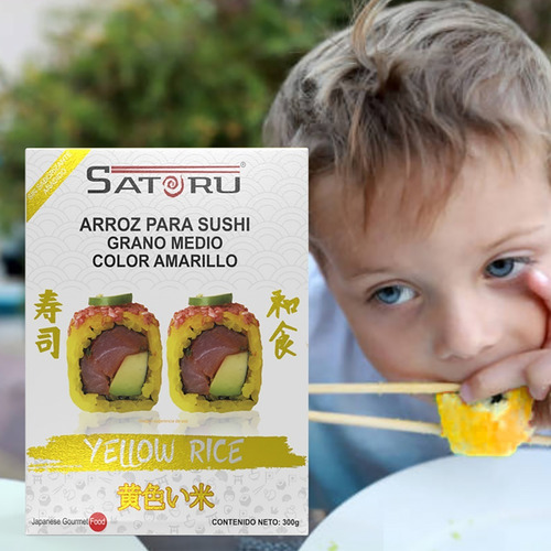 Imagen 7 de 10 de Arroz Japonés Amarillo Para Sushi Sin Sabor Añadido 300g