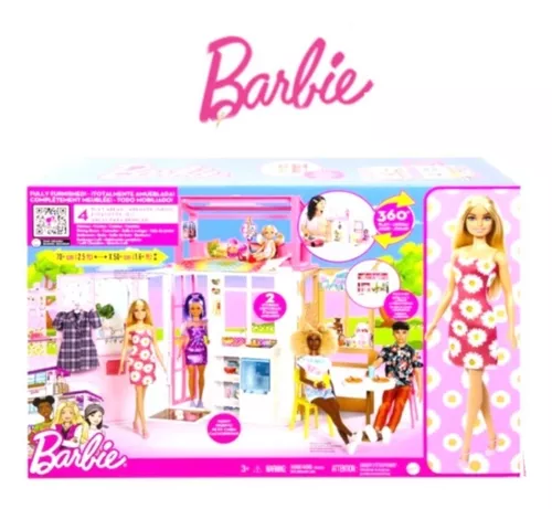 Casa de Barbie con 2 Pisos y Accesorios de Mattel