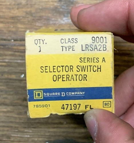 Square D Class 9001 Type Lrsa2b Series A Selector Switch Ssm
