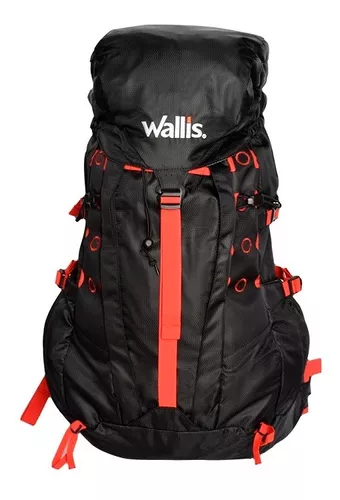 Mochila Wallis Para Montaña Chilas 50 L Color Negro/rojo
