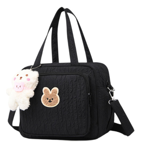 Elegante Bolso De Mano Para Pañales Para Mamás En Negro