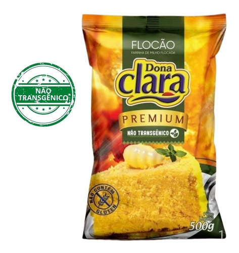 Cuscuz Farinha Milho Flocão Dona Clara 500g Não Transgênico