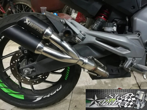 Pipeta, Exosto O Mofle Para Moto Tipo Akrapovic Doble Salida