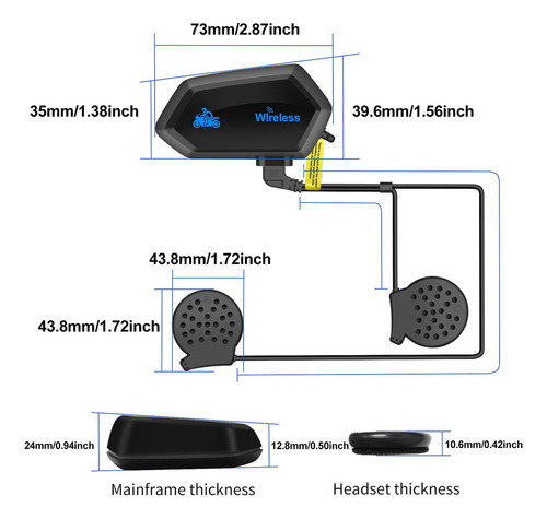 Intercomunicador De Auriculares Inalámbricos Para Motociclet