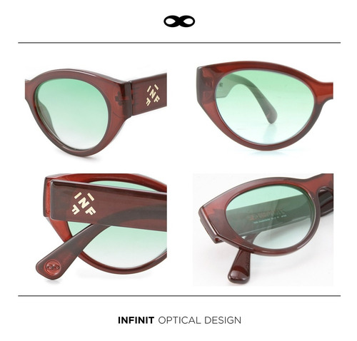 Imagen 2 de 6 de Gafas De Sol Infinit Dublin Chocolate Lente Verde Degradé